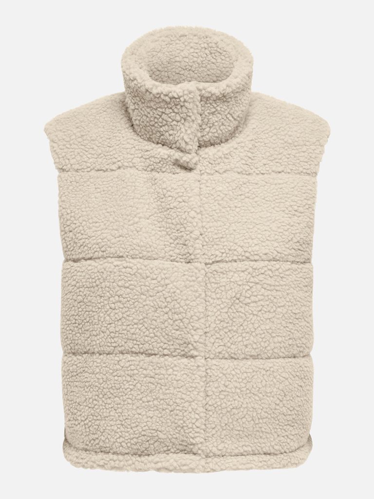 ONLSANDRA TEDDY WAISTCOAT PUMICE STONE