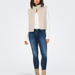 ONLSANDRA TEDDY WAISTCOAT PUMICE STONE - Image 3