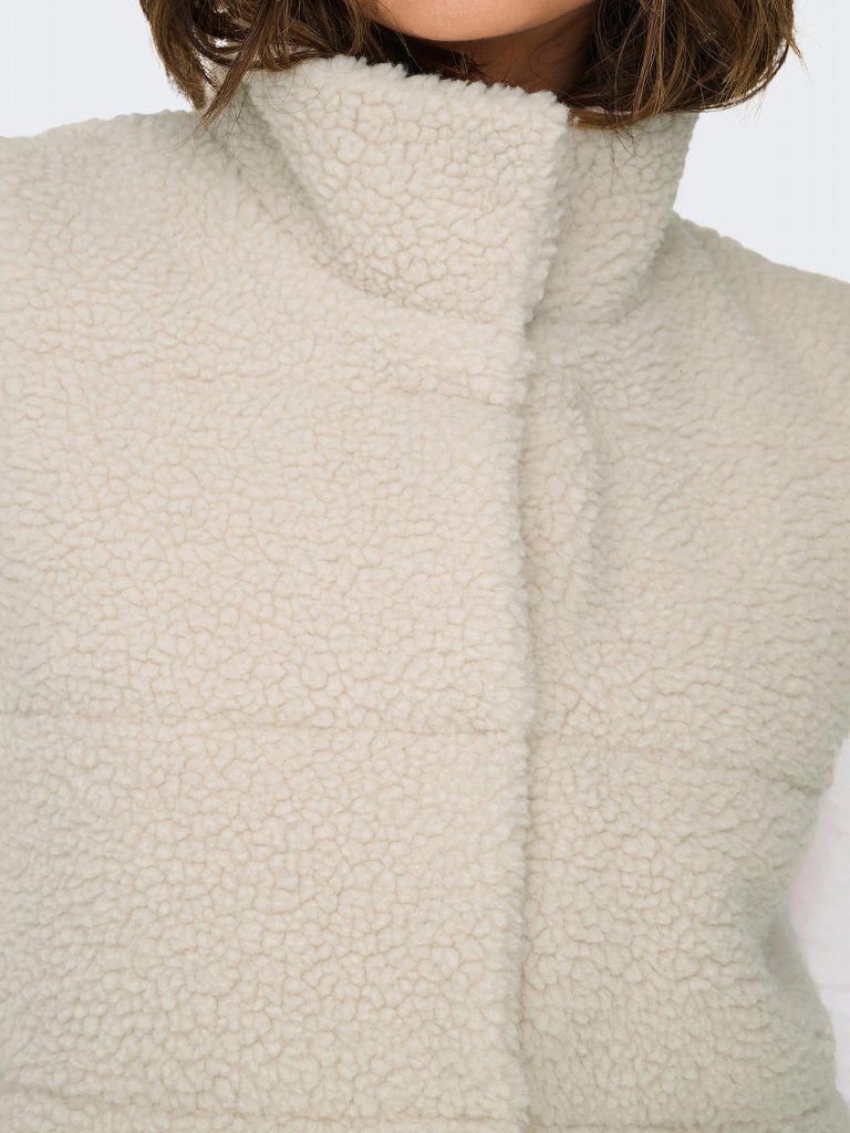 ONLSANDRA TEDDY WAISTCOAT PUMICE STONE