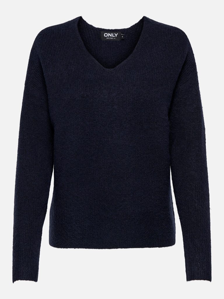ONLCAMILLA VNECK LS PULLOVER NIGHT SKY