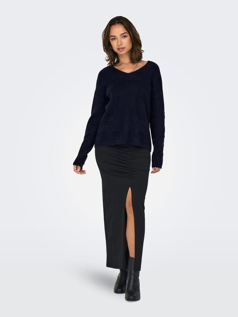ONLCAMILLA VNECK LS PULLOVER NIGHT SKY