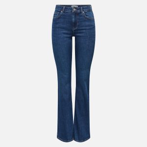 ONLBLUSH MW BPOC FLARED DARK BLUE DENIM L30 - Image 1
