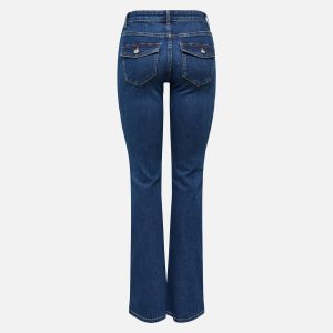 ONLBLUSH MW BPOC FLARED DARK BLUE DENIM L30 - Image 2