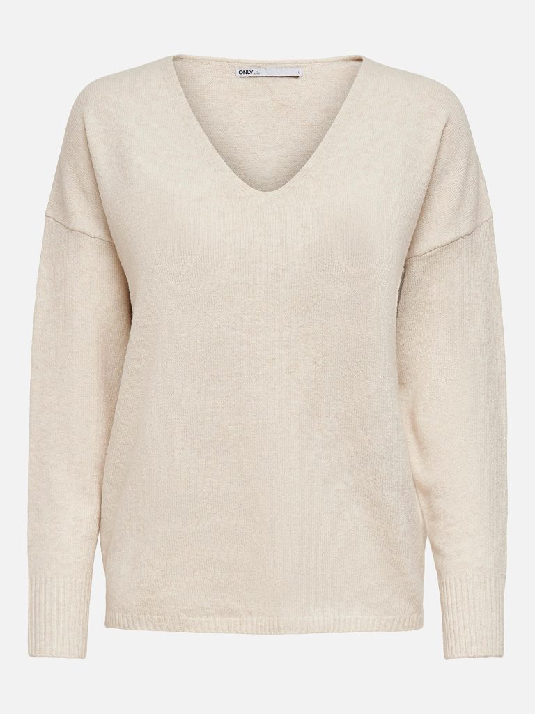 ONLRICA LS VNECK PULL BIRCH MELANGE