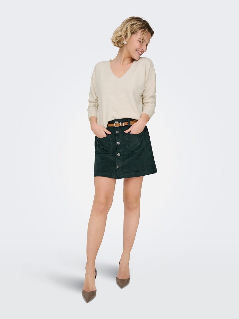 ONLRICA LS VNECK PULL BIRCH MELANGE