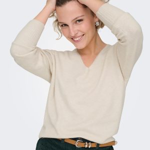 ONLRICA LS VNECK PULL BIRCH MELANGE – Image 5