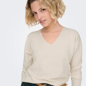 ONLRICA LS VNECK PULL BIRCH MELANGE – Image 6