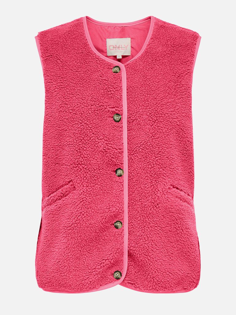 ONLBABY TEDDY VEST PINK LIMONADE