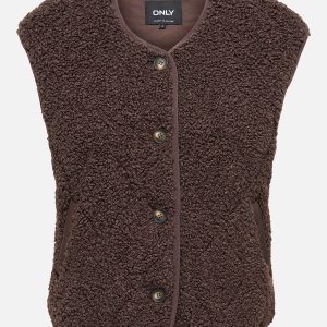 ONLINES TEDDY WAISTCOAT CHOCO – Image 1