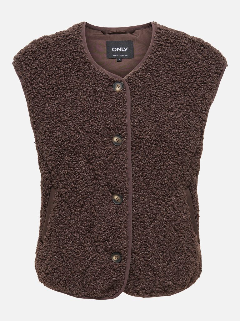 ONLINES TEDDY WAISTCOAT CHOCO