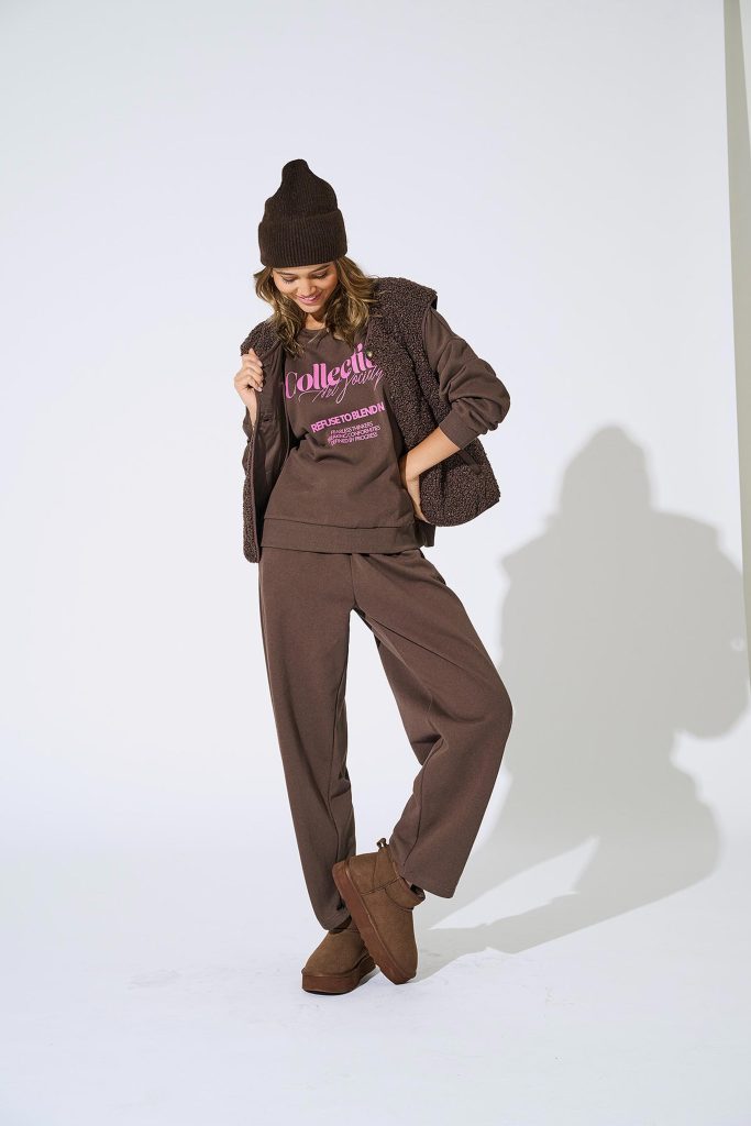 ONLINES TEDDY WAISTCOAT CHOCO
