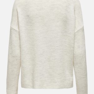 JDYELANORA LS VNECK PULLO CLOUD DANCER - Image 2