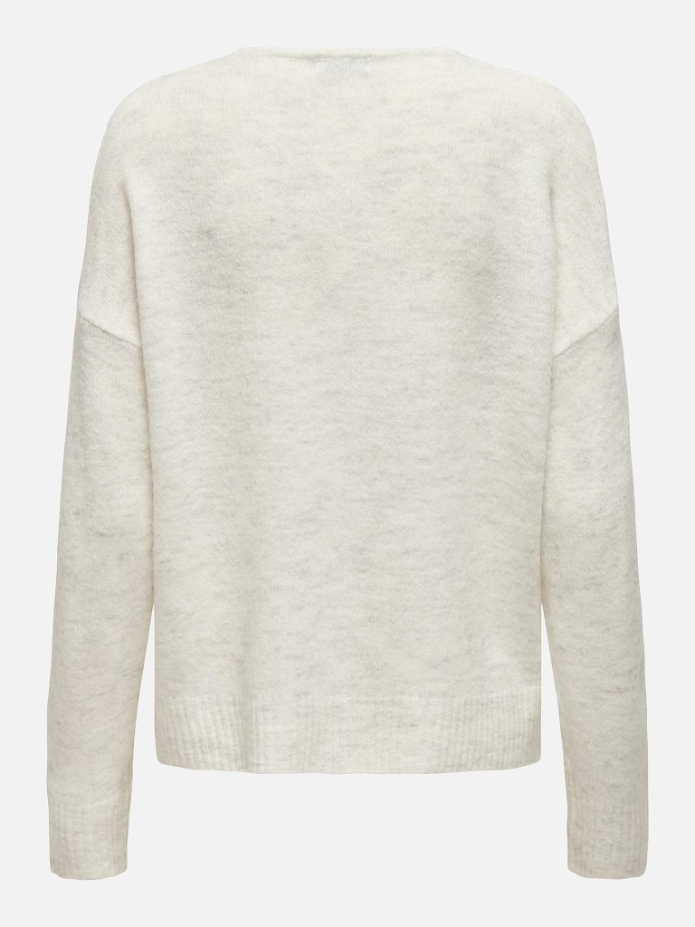 JDYELANORA LS VNECK PULLO CLOUD DANCER