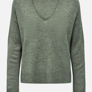 JDYELANORA LS VNECK PULLO KALAMATA – Image 1