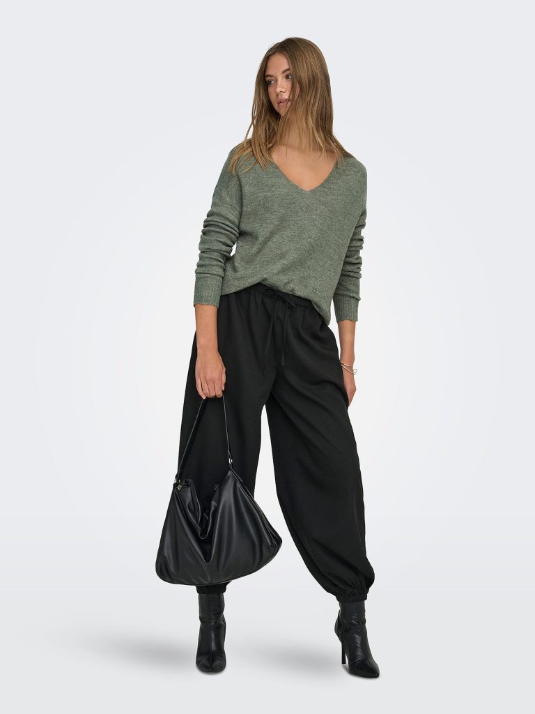 JDYELANORA LS VNECK PULLO KALAMATA