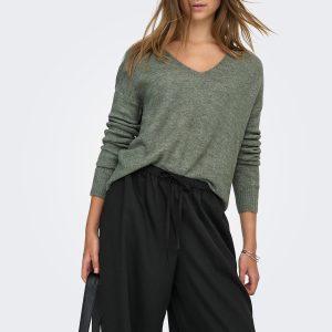 JDYELANORA LS VNECK PULLO KALAMATA – Image 4