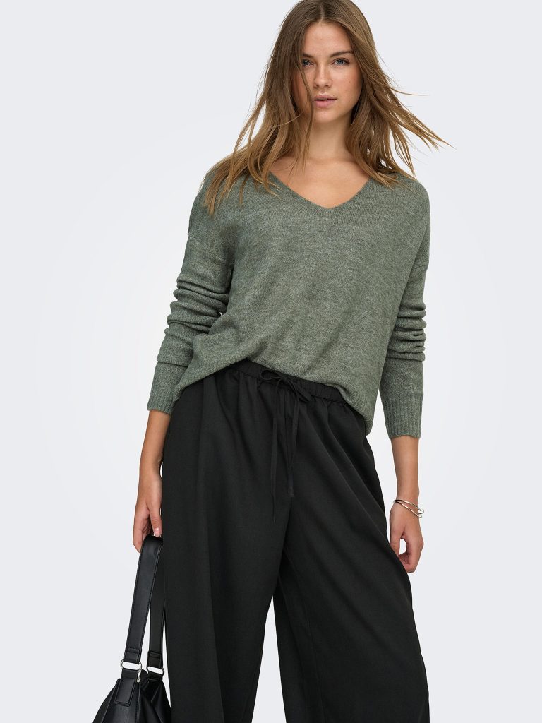 JDYELANORA LS VNECK PULLO KALAMATA
