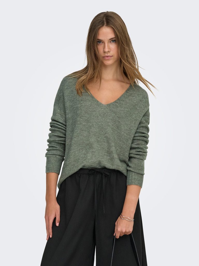 JDYELANORA LS VNECK PULLO KALAMATA