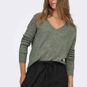 JDYELANORA LS VNECK PULLO KALAMATA – Image 6