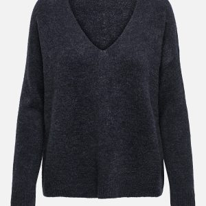 JDYELANORA LS VNECK PULLO NIGHT SKY - Image 1