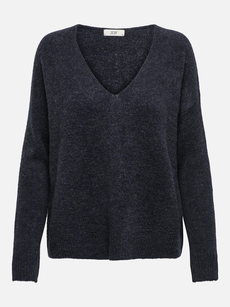 JDYELANORA LS VNECK PULLO NIGHT SKY