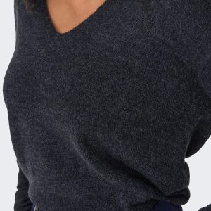 JDYELANORA LS VNECK PULLO NIGHT SKY - Image 5