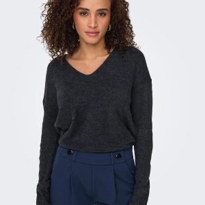 JDYELANORA LS VNECK PULLO NIGHT SKY - Image 6