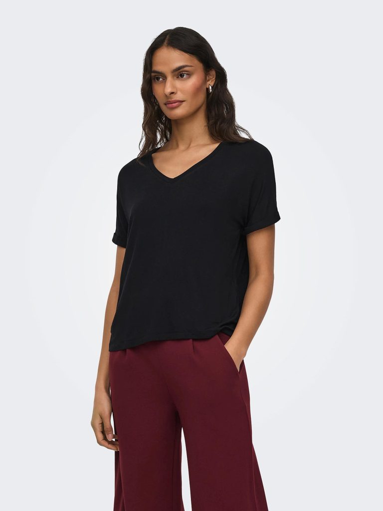 SISSY VNECK TOP BLACK