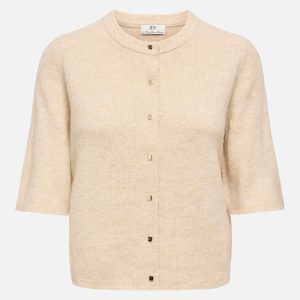 JDYLUMI LIFE 34 ON BUTTON CARDIGAN CREME BRULEE – Image 1
