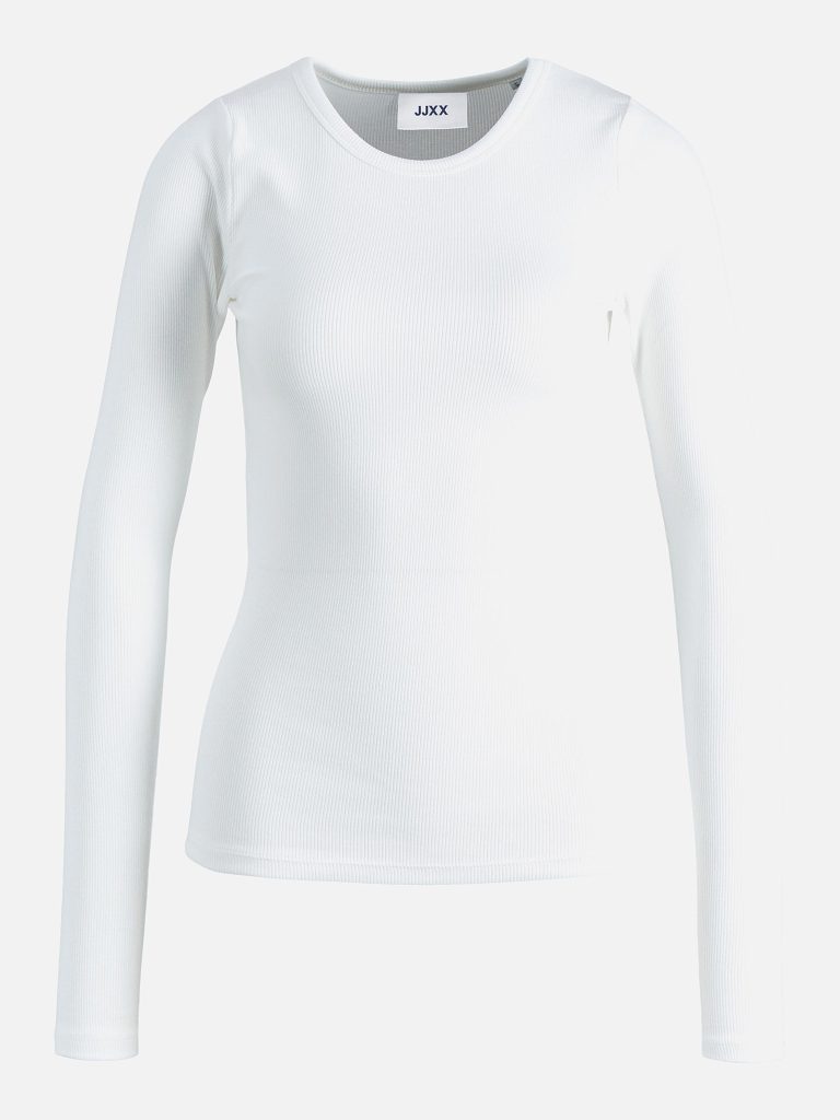 JXFREYA STR LS RIB TEE JRS NOOS BRIGHT WHITE