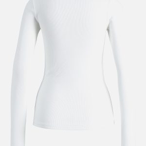 JXFREYA STR LS RIB TEE JRS NOOS BRIGHT WHITE – Image 2