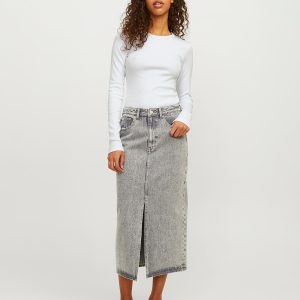 JXFREYA STR LS RIB TEE JRS NOOS BRIGHT WHITE – Image 3