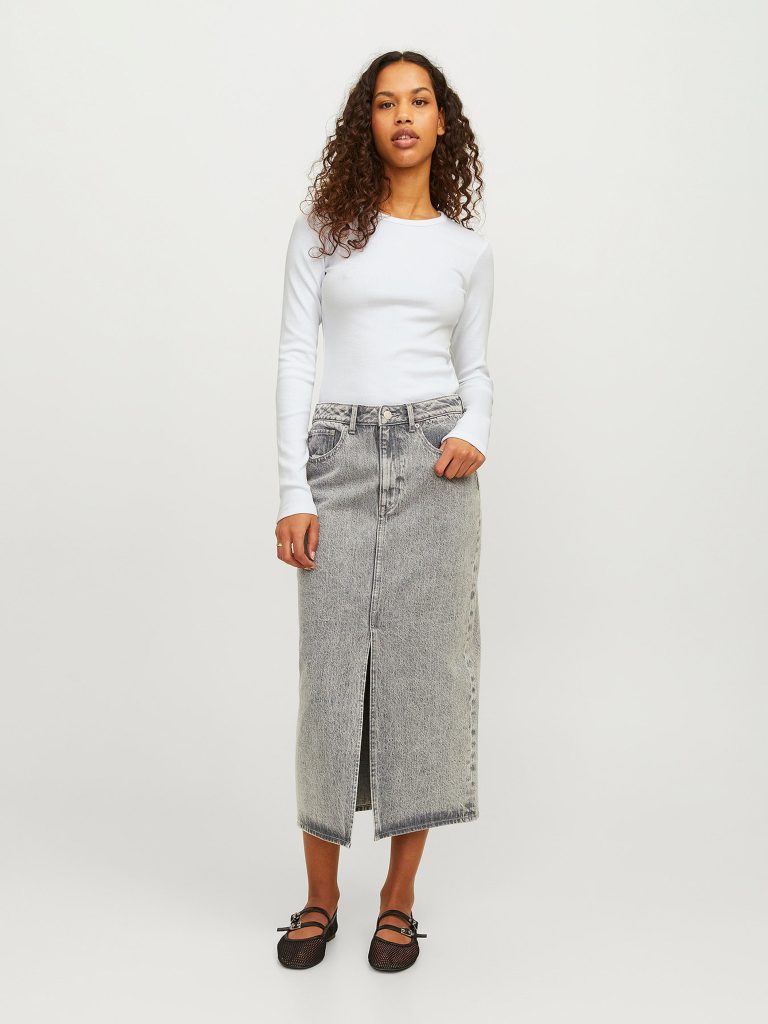 JXFREYA STR LS RIB TEE JRS NOOS BRIGHT WHITE