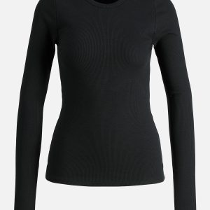 JXFREYA STR LS RIB TEE JRS NOOS BLACK – Image 1