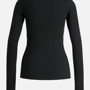 JXFREYA STR LS RIB TEE JRS NOOS BLACK – Image 2