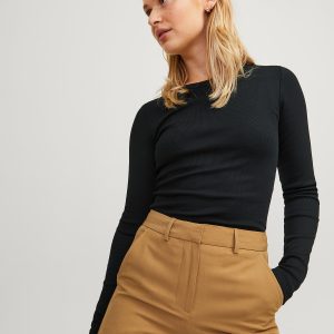 JXFREYA STR LS RIB TEE JRS NOOS BLACK – Image 4