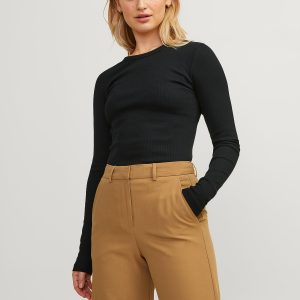 JXFREYA STR LS RIB TEE JRS NOOS BLACK – Image 5