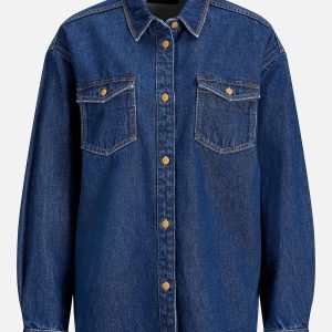JXBELLA LS DENIM SHIRT BLUE DENIM RINSE - Image 1