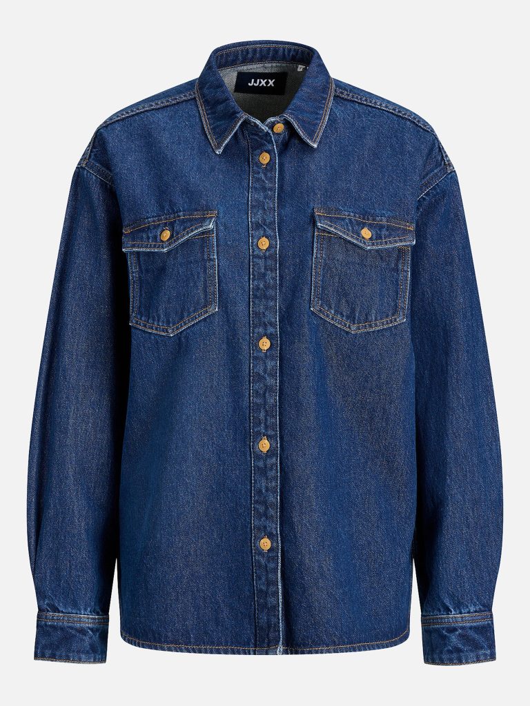 JXBELLA LS DENIM SHIRT BLUE DENIM RINSE