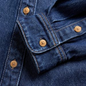 JXBELLA LS DENIM SHIRT BLUE DENIM RINSE - Image 4