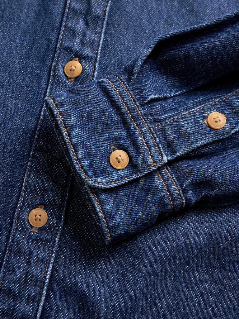 JXBELLA LS DENIM SHIRT BLUE DENIM RINSE