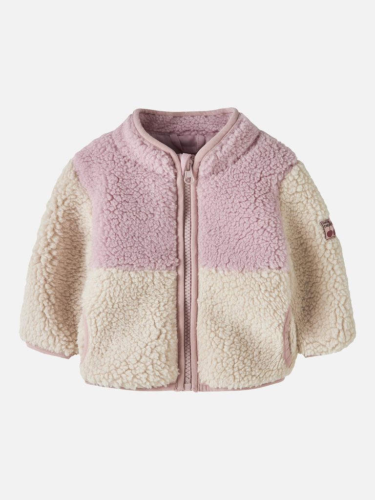 NBFMACEY TEDDY JACKET BLOCK VIOLET ICE