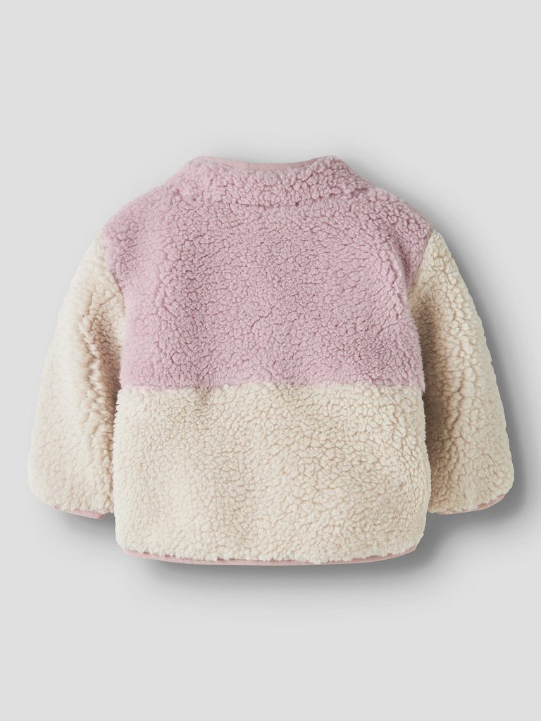NBFMACEY TEDDY JACKET BLOCK VIOLET ICE