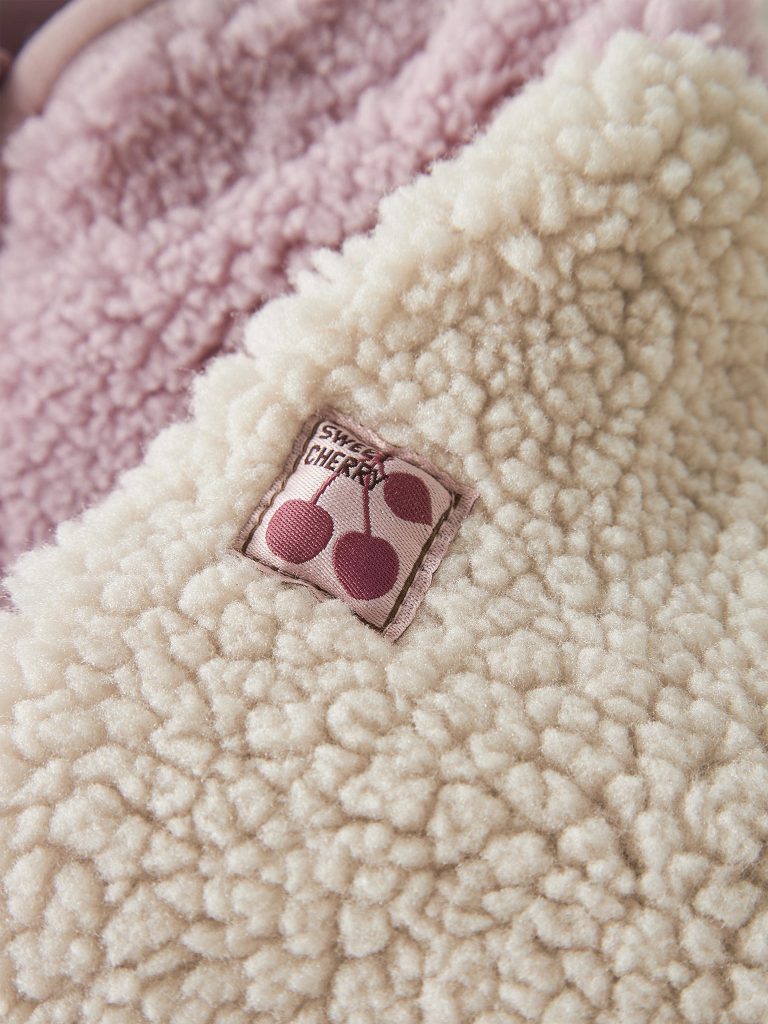 NBFMACEY TEDDY JACKET BLOCK VIOLET ICE