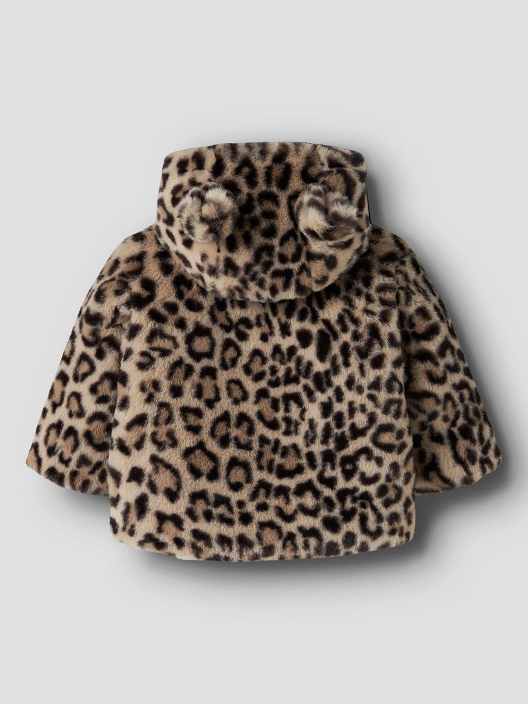 NBFMILA JACKET HOOD HUMUS LEO BABY