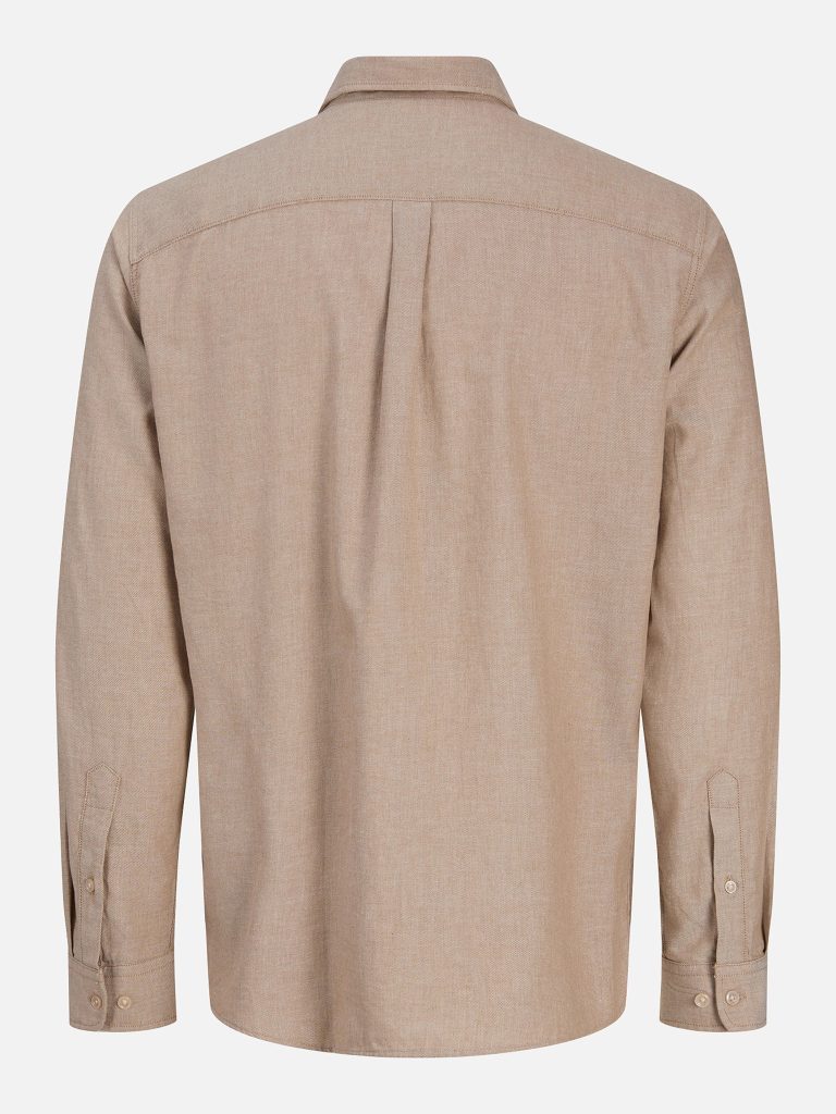 JJEFIELD MELANGE SHIRT LS OATMEAL