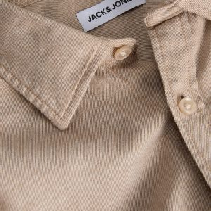 JJEFIELD MELANGE SHIRT LS OATMEAL – Image 3