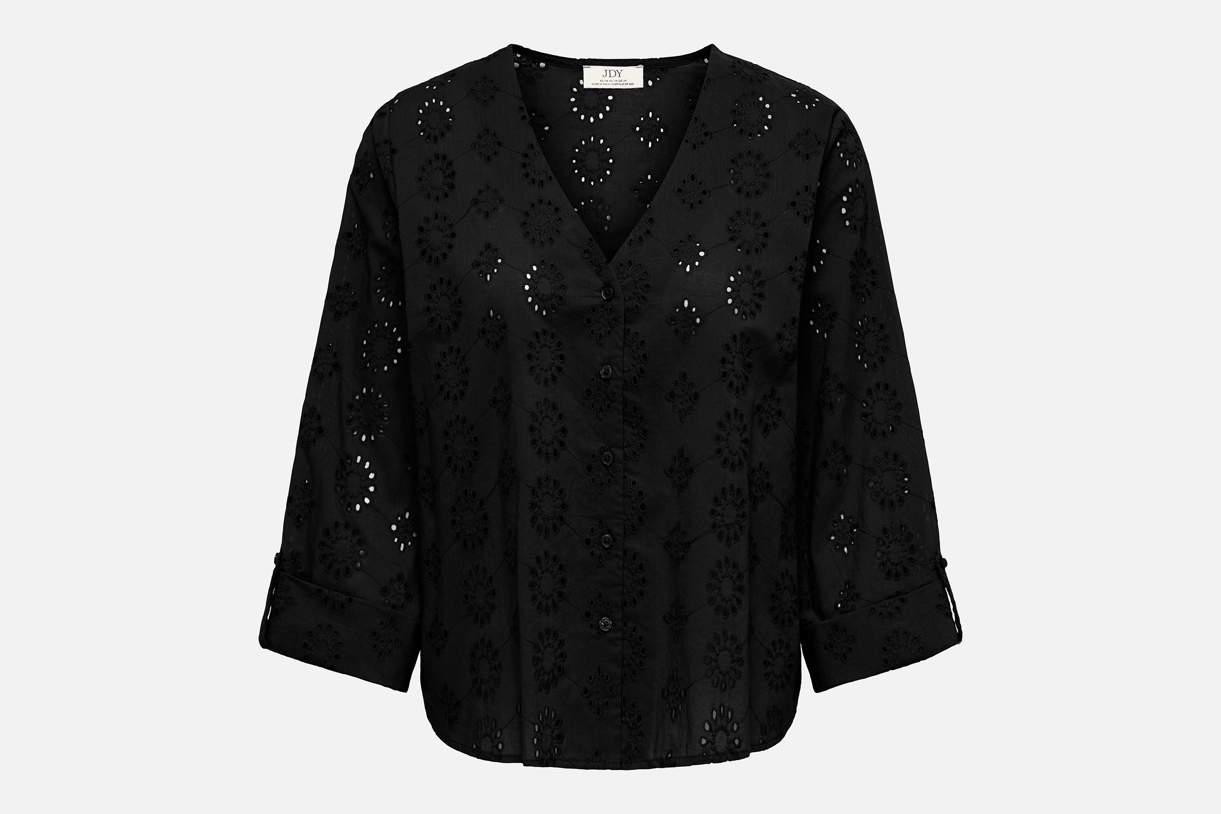 JDYTALLIE LS SHIRT WVN DIA BLACK