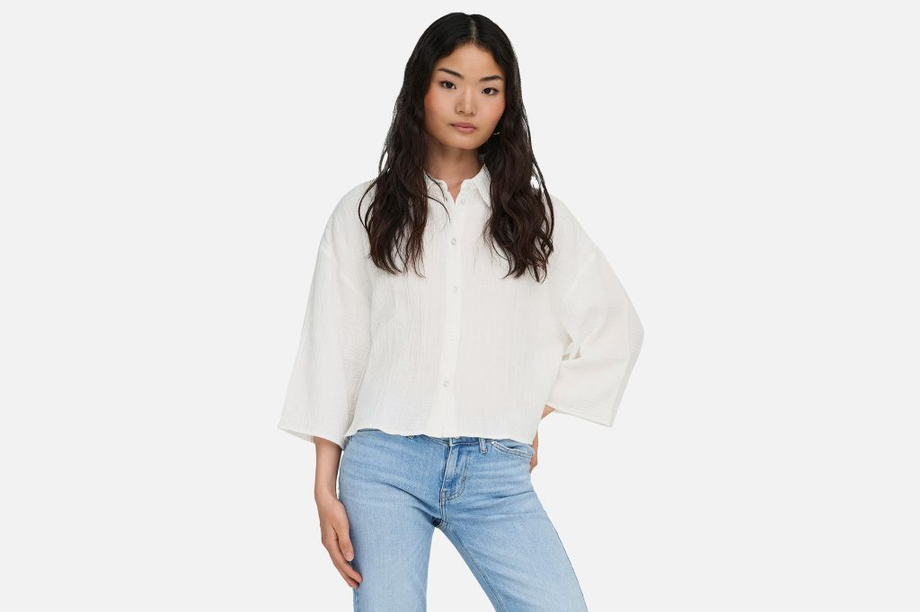 THEIS LIFE CROP SHIRT CLOUD DANCER