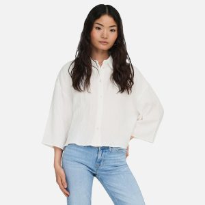 THEIS LIFE CROP SHIRT CLOUD DANCER – Image 3